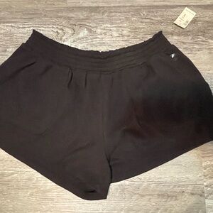 Aéropostale Black Dwntme Waffle Shorts with Pockets